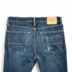 Abercrombie Fitch Jeans Mens 33x32 Blue Dark Wash Super Skinny Denim Button Fly