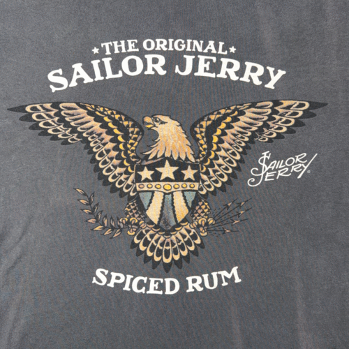 Sailor Jerry Shirt Adult LARGE Gray Spiced Rum Tattoo Eagle Norman Collins USA