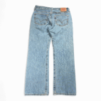 Vintage Levis 501 Jeans Mens 34x30 Blue Light Wash Denim Button Fly Fade 90s