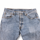 Vintage Levis 501 Jeans Mens 34x30 Blue Light Wash Denim Button Fly Fade 90s
