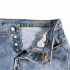 Vintage Levis 501 Jeans Mens 34x30 Blue Light Wash Denim Button Fly Fade 90s