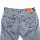 Vintage Levis 501 Jeans Mens 34x30 Blue Light Wash Denim Button Fly Fade 90s