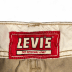 Vintage Levis Cargo Shorts Mens 34 Brown Cotton Khaki Tan Utility Baggy Y2K