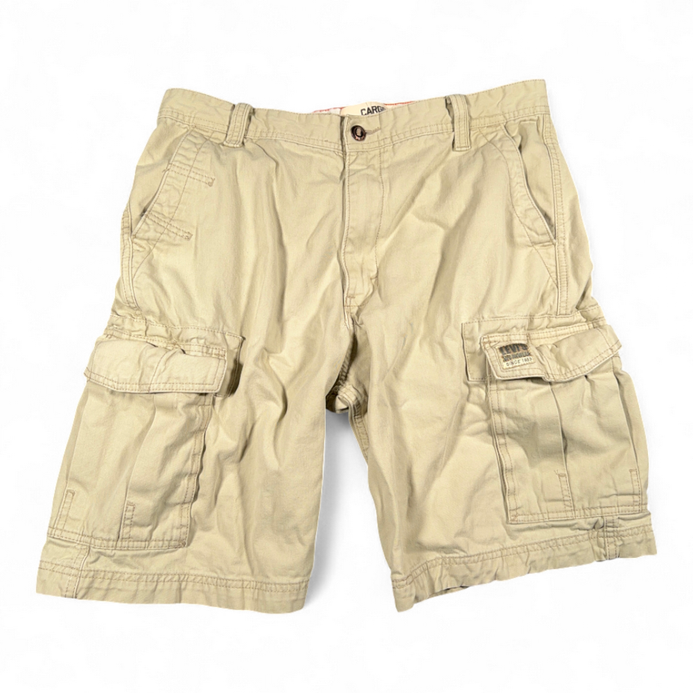 Vintage Levis Cargo Shorts Mens 34 Brown Cotton Khaki Tan Utility Baggy Y2K-1 Vintage Levis Cargo Shorts Mens 34 Brown Cotton Khaki Tan Utility Baggy Y2K