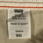Vintage Levis Cargo Shorts Mens 34 Brown Cotton Khaki Tan Utility Baggy Y2K