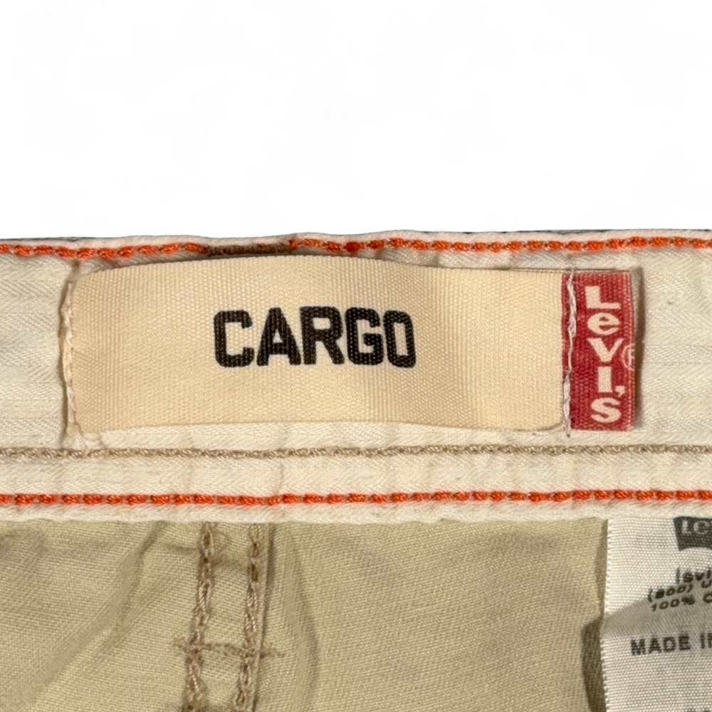 Vintage Levis Cargo Shorts Mens 34 Brown Cotton Khaki Tan Utility Baggy Y2K-6 Vintage Levis Cargo Shorts Mens 34 Brown Cotton Khaki Tan Utility Baggy Y2K