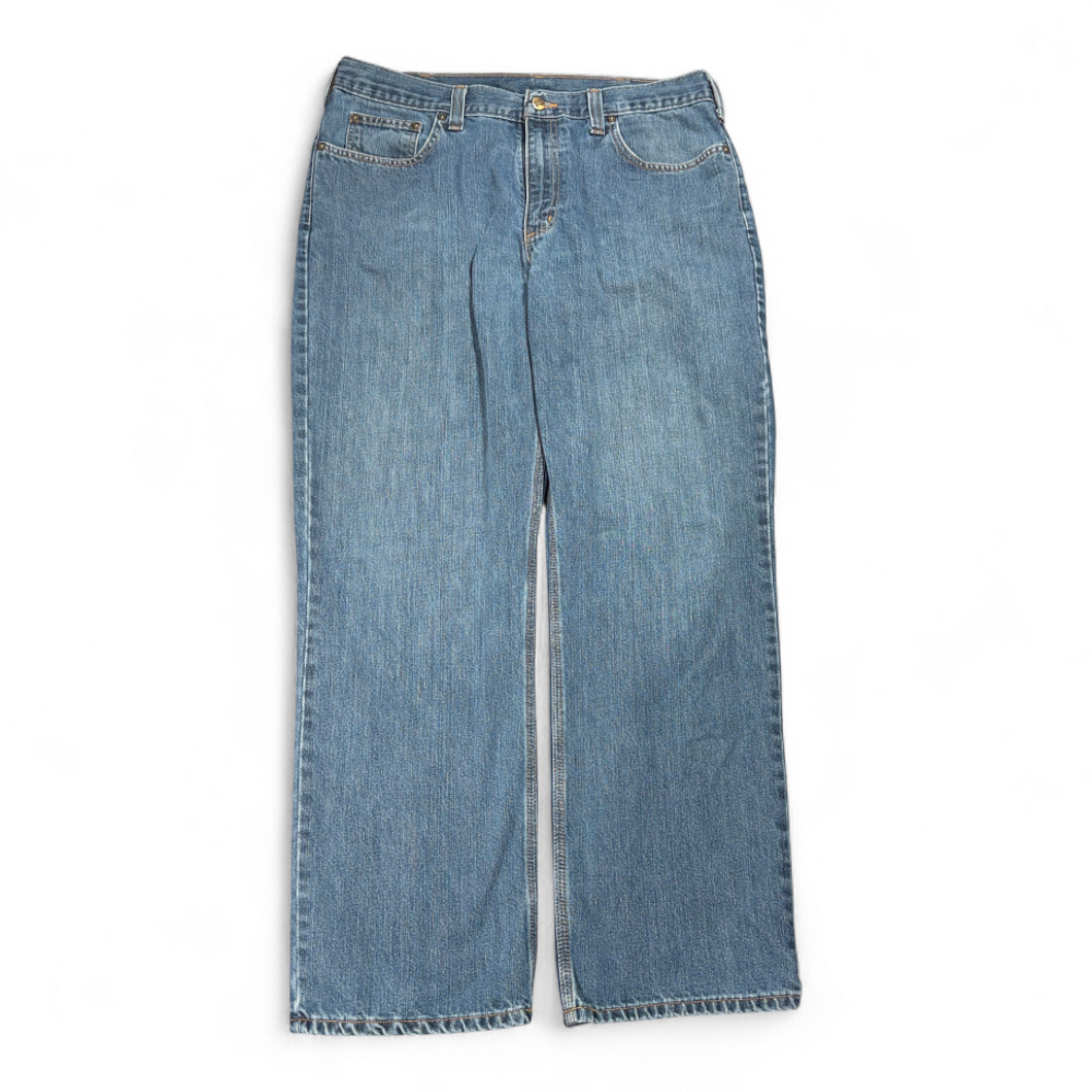 Carhartt Jeans Mens 36x31 Blue Denim Dark Wash Relaxed Rugged Flex Workwear-1 Carhartt Jeans Mens 36x31 Blue Denim Dark Wash Relaxed Rugged Flex Workwear