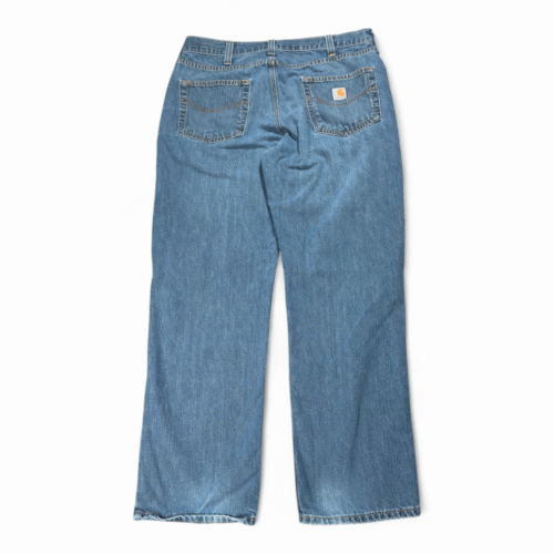 Carhartt Jeans Mens 36x31 Blue Denim Dark Wash Relaxed Rugged Flex Workwear