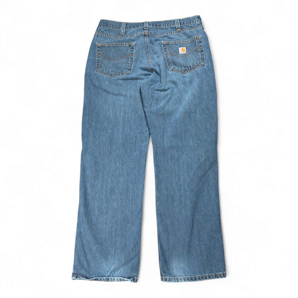 Carhartt Jeans Mens 36x31 Blue Denim Dark Wash Relaxed Rugged Flex Workwear-2 Carhartt Jeans Mens 36x31 Blue Denim Dark Wash Relaxed Rugged Flex Workwear