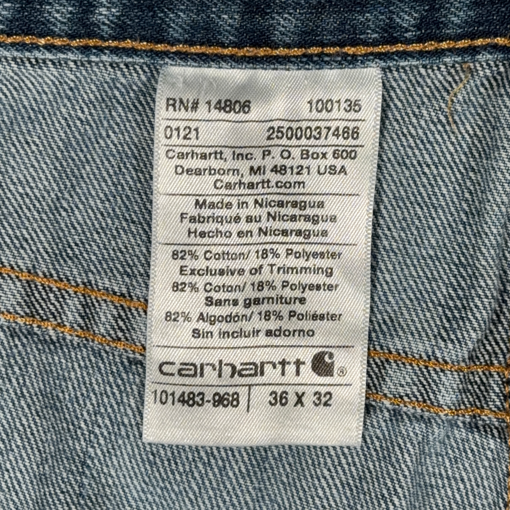 Carhartt Jeans Mens 36x31 Blue Denim Dark Wash Relaxed Rugged Flex Workwear-5 Carhartt Jeans Mens 36x31 Blue Denim Dark Wash Relaxed Rugged Flex Workwear