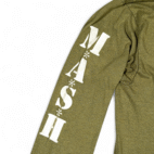 Vintage MASH Shirt Adult SMALL Green 4077th Army TV Show Promo Fox Film USA 80s