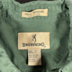 Vintage Browning Shirt Adult EXTRA LARGE Green NWTF Wild Turkey Hunting Y2K