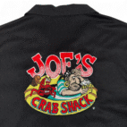 Vintage Joes Crab Shack Shirt Adult EXTRA LARGE Black Tan Camp Bowling Y2K