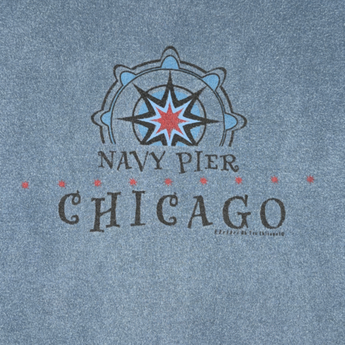 Vintage Chicago Shirt Adult 2XL XXL Blue Navy Pier Authentic Pigment Dyed 90s-2 Vintage Chicago Shirt Adult 2XL XXL Blue Navy Pier Authentic Pigment Dyed 90s
