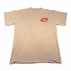 Vintage Sea Dog Shirt Adult EXTRA LARGE Brown Dive Team Flag Skull USA 90s