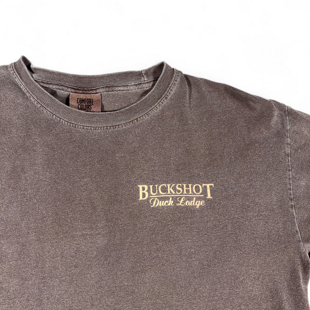 Duck Hunting Shirt Adult MEDIUM Brown Buckshot Duck Lodge Heritage Outdoors Y2K-3 Duck Hunting Shirt Adult MEDIUM Brown Buckshot Duck Lodge Heritage Outdoors Y2K