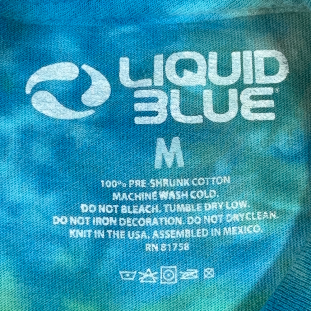 Woodstock Shirt Adult MEDIUM Green Liquid Blue Tie Dye Bands Music Festival 1969-3 Woodstock Shirt Adult MEDIUM Green Liquid Blue Tie Dye Bands Music Festival 1969