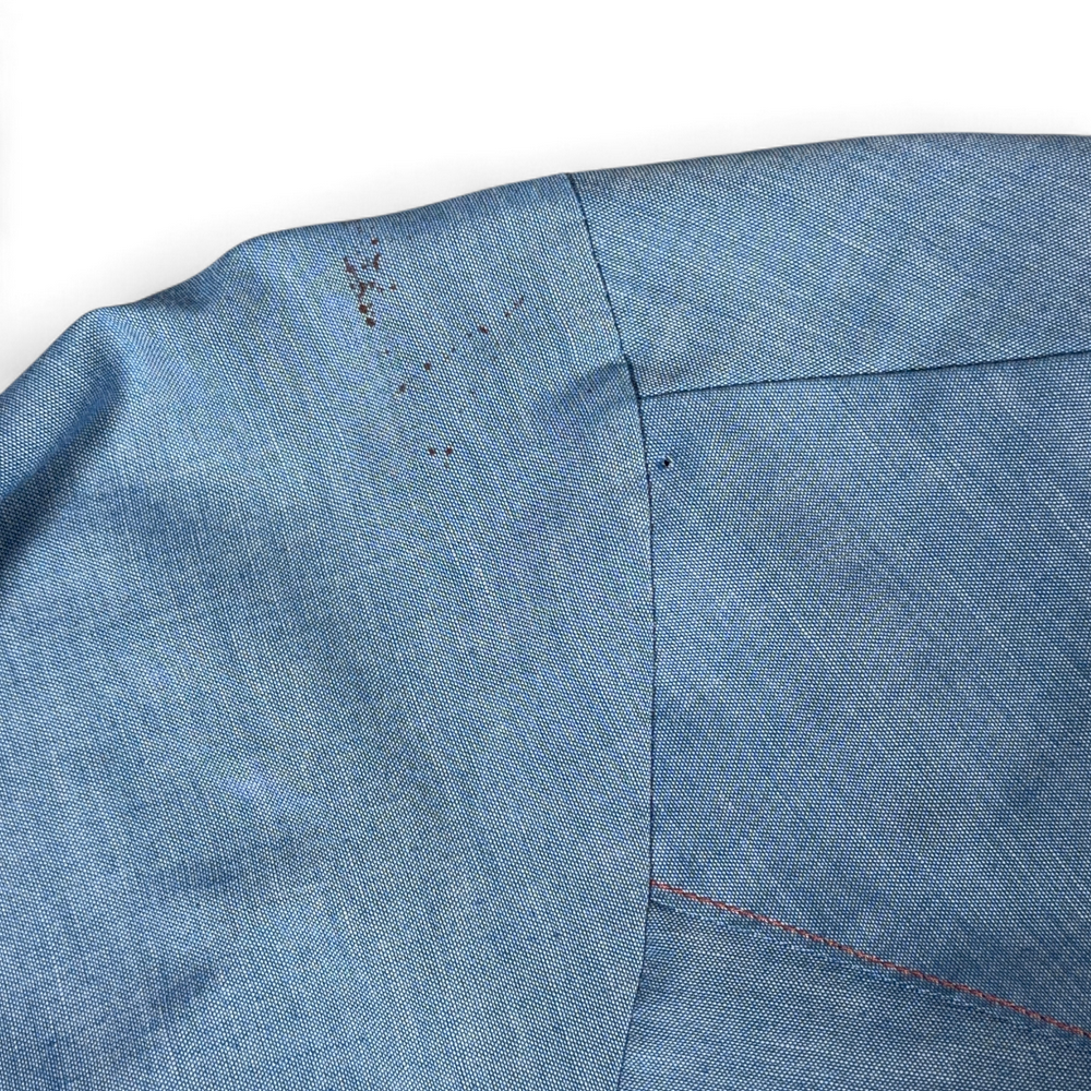 Vintage Big Mac Western Shirt Adult EXTRA LARGE Blue Chambray Pearl Snap USA 90s-4 Vintage Big Mac Western Shirt Adult EXTRA LARGE Blue Chambray Pearl Snap USA 90s