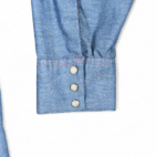 Vintage Big Mac Western Shirt Adult EXTRA LARGE Blue Chambray Pearl Snap USA 90s