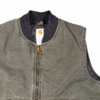 Vintage Carhartt Vest Adult EXTRA LARGE Green Duck Canvas Workwear USA Made Y2K