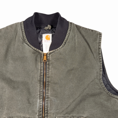 Vintage Carhartt Vest Adult EXTRA LARGE Green Duck Canvas Workwear USA Made Y2K-2 Vintage Carhartt Vest Adult EXTRA LARGE Green Duck Canvas Workwear USA Made Y2K