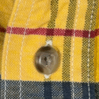 Vintage Wrangler Western Shirt Adult LARGE Yellow Blue Plaid Button Cowboy 80s