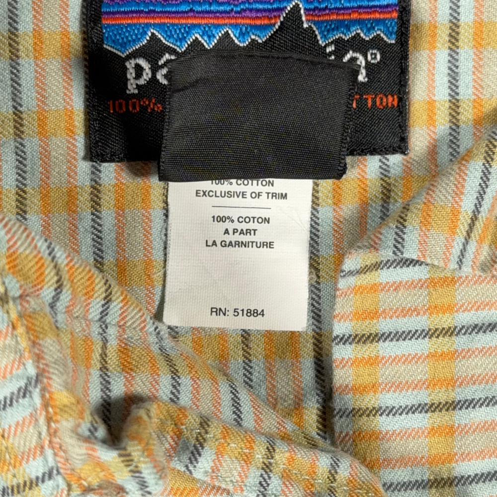 Patagonia Shirt Womens MEDIUM Yellow Green Plaid Organic Cotton Outdoor 90s-5 Patagonia Shirt Womens MEDIUM Yellow Green Plaid Organic Cotton Outdoor 90s