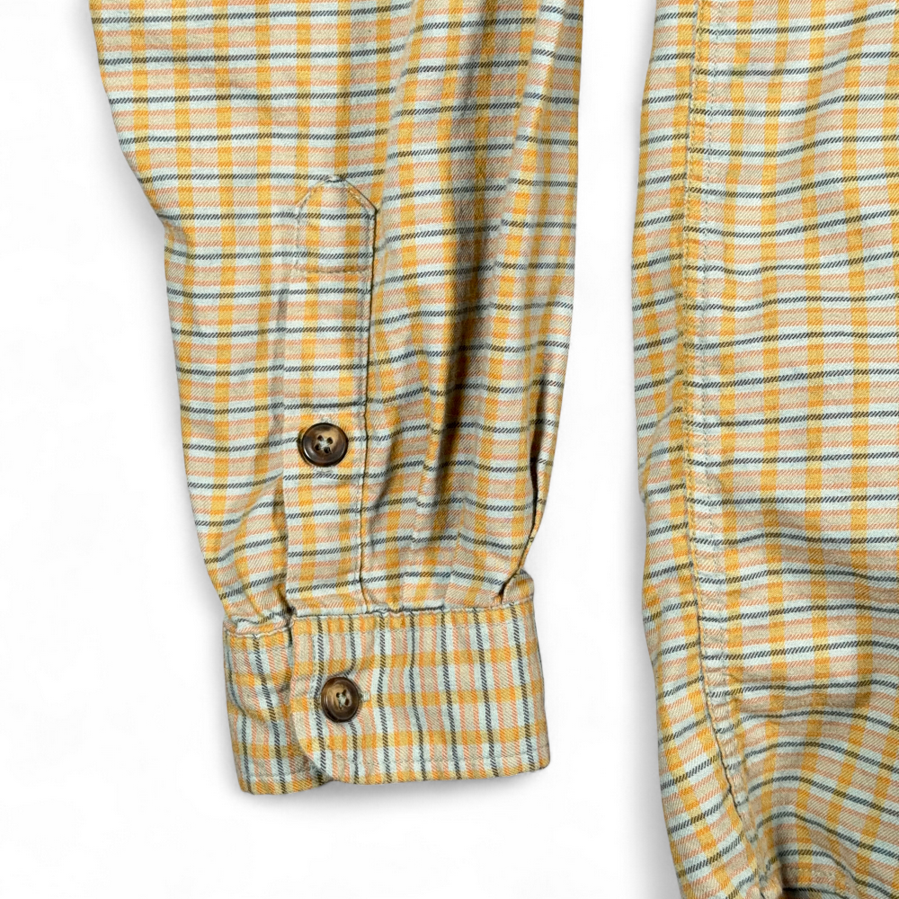 Patagonia Shirt Womens MEDIUM Yellow Green Plaid Organic Cotton Outdoor 90s-8 Patagonia Shirt Womens MEDIUM Yellow Green Plaid Organic Cotton Outdoor 90s