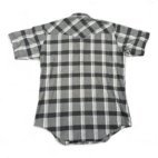 Vintage Ely Cattleman Western Shirt Adult LARGE Gray Plaid Pearl Snap Cowboy 90s