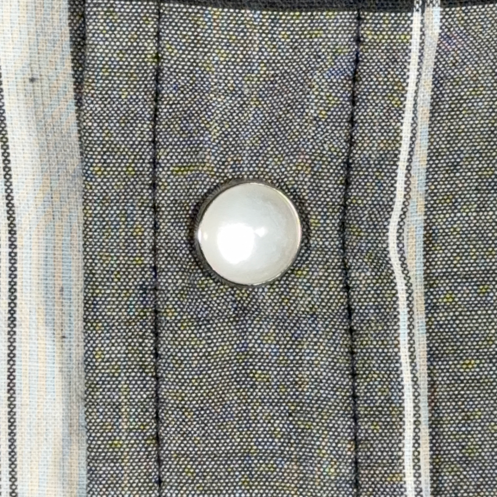 Vintage Ely Cattleman Western Shirt Adult LARGE Gray Plaid Pearl Snap Cowboy 90s-6 Vintage Ely Cattleman Western Shirt Adult LARGE Gray Plaid Pearl Snap Cowboy 90s