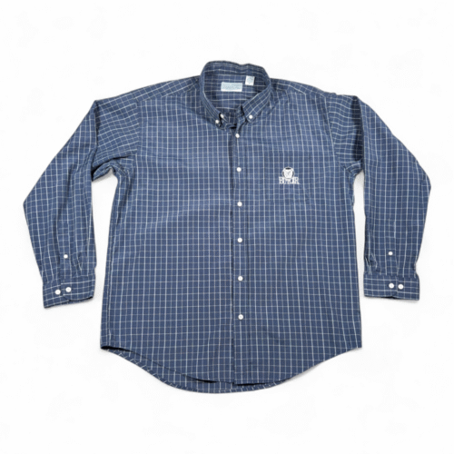 Vintage Butler University Shirt Adult EXTRA LARGE Blue Plaid Bulldog Sports 90s