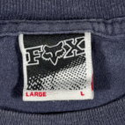Vintage Fox Racing Logo Shirt Adult LARGE Blue Motorcycle Motocross Sports Y2K