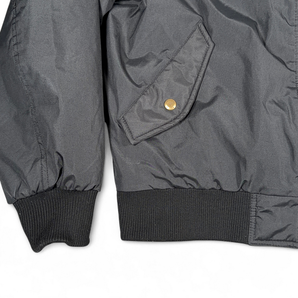 Spire by Galaxy Jacket Adult LARGE Black Quilted Orange Lined Bomber Flight-5 Spire by Galaxy Jacket Adult LARGE Black Quilted Orange Lined Bomber Flight