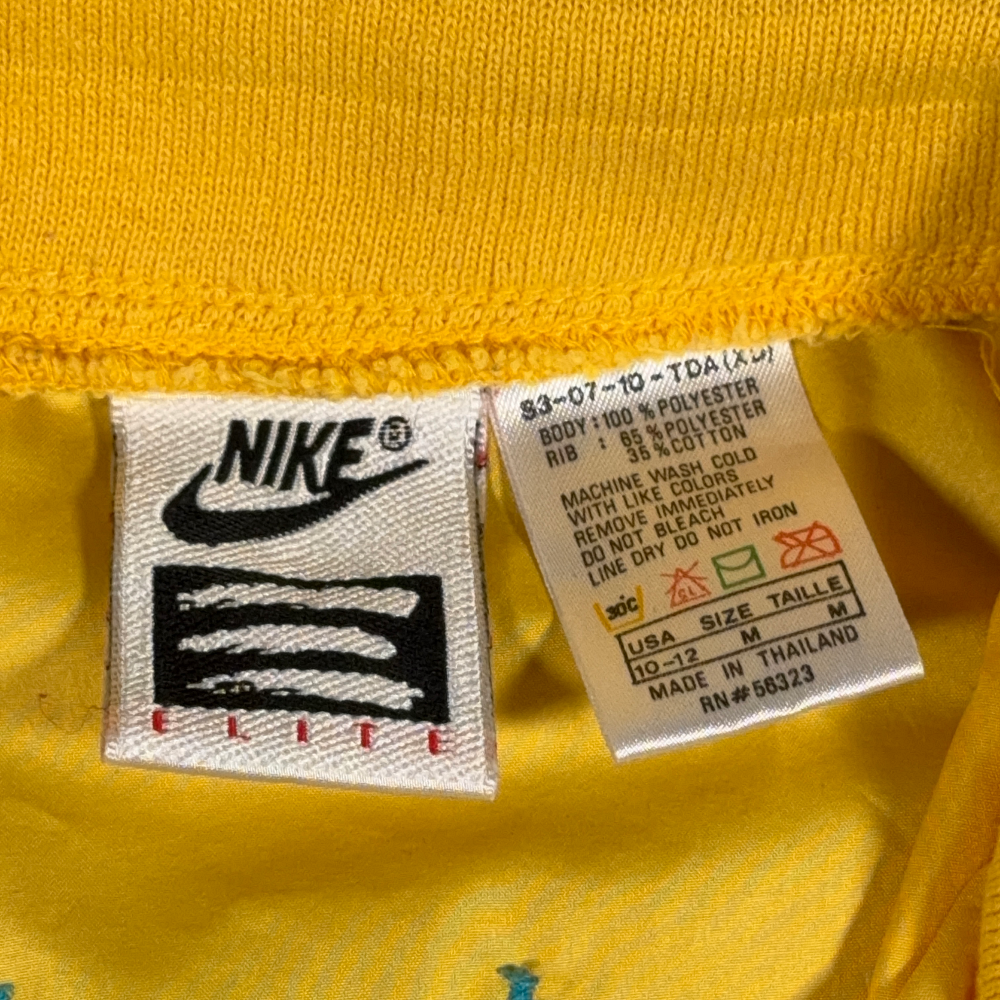 Vintage Nike Jacket Boys MEDIUM Yellow Colorblock Windbreaker Elite Swoosh 90s-4 Vintage Nike Jacket Boys MEDIUM Yellow Colorblock Windbreaker Elite Swoosh 90s