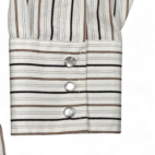 Vintage Plains Western Shirt Adult LARGE White Striped Pearl Snap Cowboy 90s