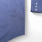 Vintage Plains Western Shirt Adult LARGE Blue Pearl Snap Cowboy Fade Rodeo 90s