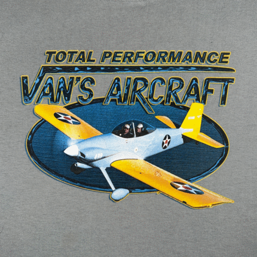 Vintage Vans Aircraft Shirt Adult EXTRA LARGE Gray Airplane Aviation Pilot Y2K-2 Vintage Vans Aircraft Shirt Adult EXTRA LARGE Gray Airplane Aviation Pilot Y2K