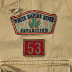 Vintage US Expedition Shirt Adult LARGE Brown Patches Scouts Outdoor Safari 90s