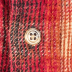 Vintage Plaid Flannel Shirt Adult LARGE Red Burnt Orange Firey Autumn Grunge 90s