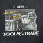 Vintage Drums Shirt Adult EXTRA LARGE Black Tools Trade Percussion Music Y2K