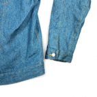 Vintage Jean Jacket Womens 1X Blue Linen Blend Denim Selene Sport Sherpa 90s