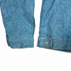 Vintage Jean Jacket Womens 1X Blue Linen Blend Denim Selene Sport Sherpa 90s