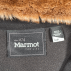 Marmot Vest Womens SMALL Black Hooded Faux Fur Outdoor Gorpcore Softshell Hoodie