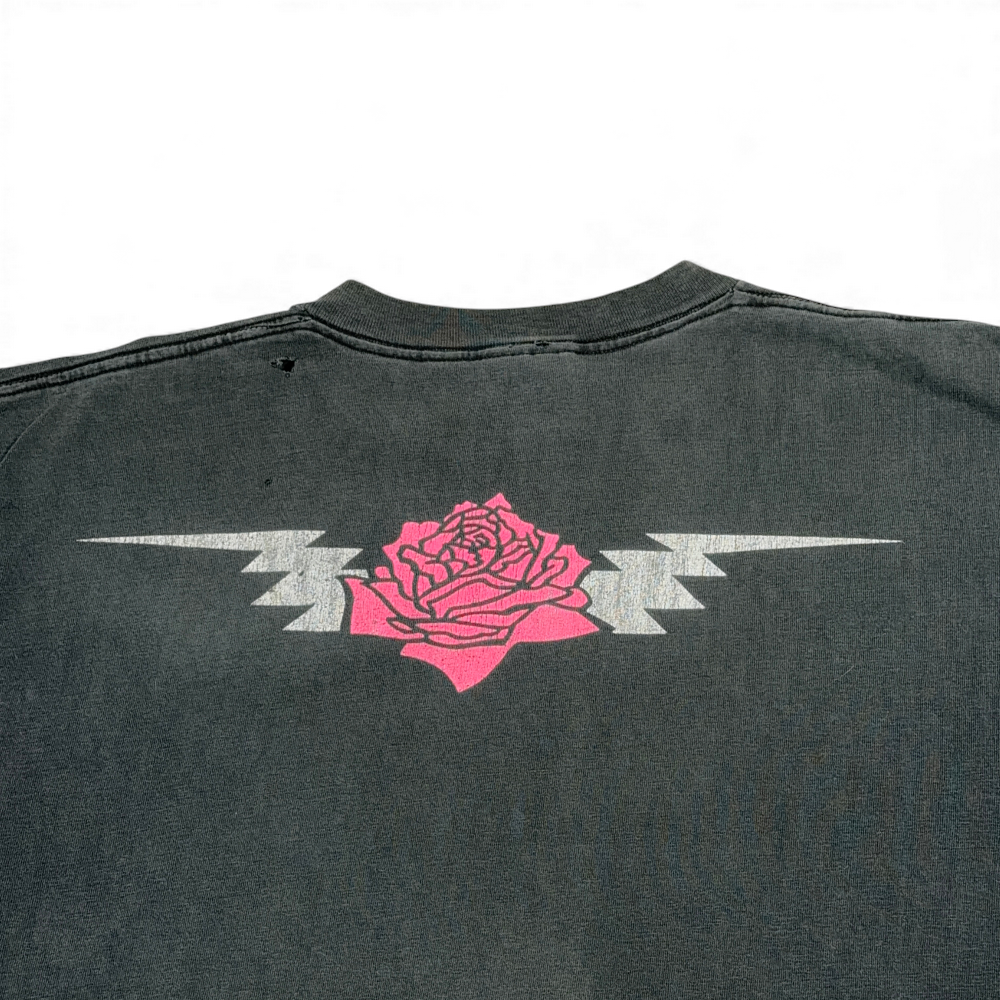 Vintage Grateful Dead Shirt Adult LARGE Black Skull Rose Walking Skeleton 90s-4 Vintage Grateful Dead Shirt Adult LARGE Black Skull Rose Walking Skeleton 90s