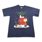 Vintage Charlie Brown Christmas Shirt Adult MEDIUM Blue Peanuts Snoopy TV Y2K