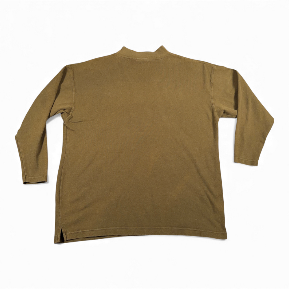 Vintage American Eagle Shirt Adult LARGE Green Mock Neck Military Olive 90s-3 Vintage American Eagle Shirt Adult LARGE Green Mock Neck Military Olive 90s