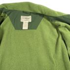 Vintage LL Bean Vest Adult 2XL Green Fleece Nylon Outdoor Zip Gorpcore Y2K