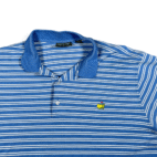 Vintage Masters Collection Polo Shirt Adult EXTRA LARGE Blue Striped Golf Y2K