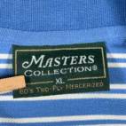 Vintage Masters Collection Polo Shirt Adult EXTRA LARGE Blue Striped Golf Y2K