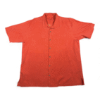 Vintage Tommy Bahama Shirt Adult EXTRA LARGE Orange Camp Silk Calypso Heat Y2K